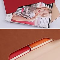 Vista 8 de Enyuwlcm PU Cuero A4 Carpeta de Archivos Portadocumentos Impermeable Portafolio Sobre Carpeta Estuche con Cierre Magnético Invisible Azul