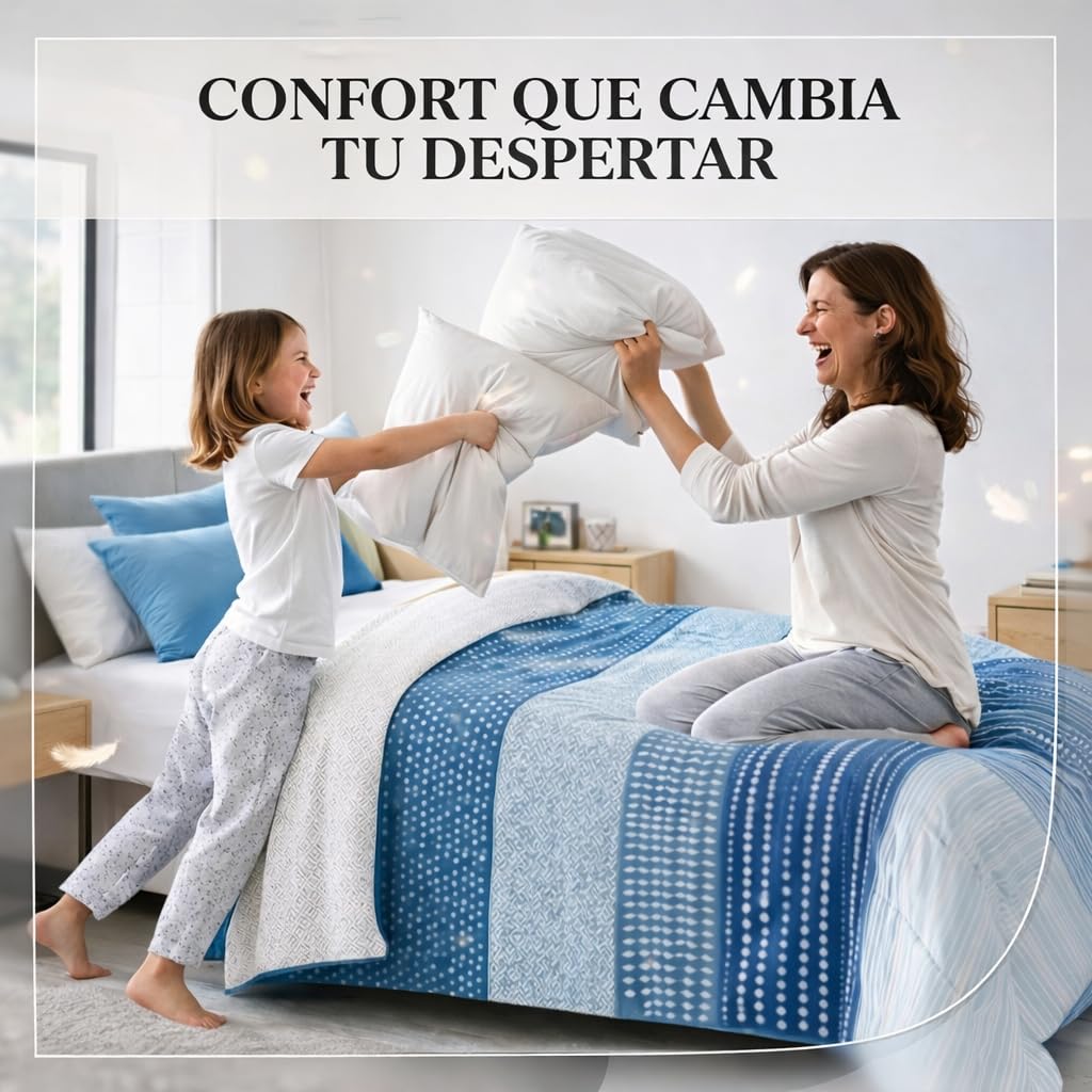 Rufino Díaz Edredón Invierno Child Estampado 350g + Funda Cojín (Rosa - 105 cm) - Otoño/Invierno - Suave y cálido para tu Descanso