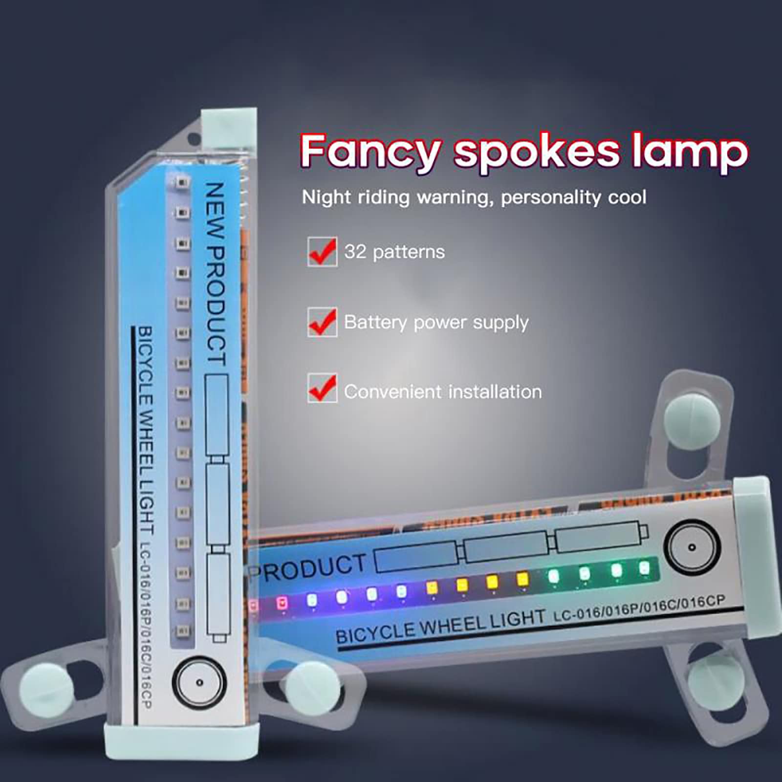 2Pcs Bicycle Motorcycle Bike Tyre Tire Wheel Lights 32 LED Waterproof