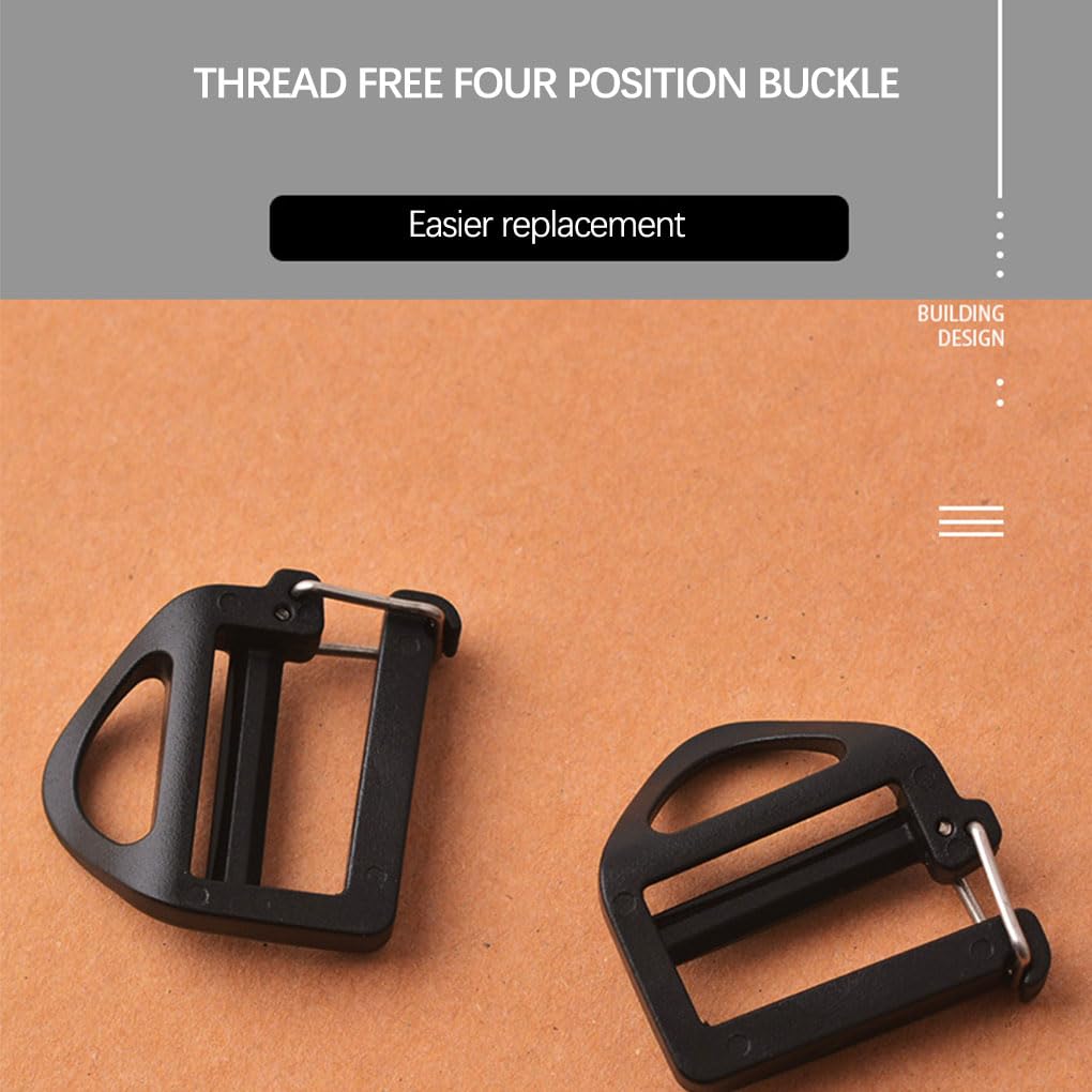 LABUYI 4 Pezzi Fibbia Zaino,Fibbia A Scatto,Zaino Fibbie In Plastica,Fibbie A Scatto Doppie,Fibbia Zaino Rapido Regolabili,Fibbia A Clip Per Zaino,per Cucito,Accessori,Borse(Nero,25mm - 2