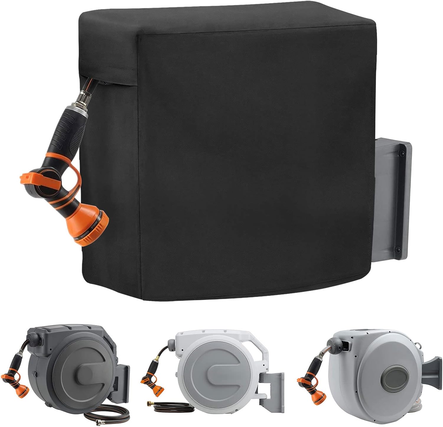 WallMounted Hose Reel Cover, Hohong Garden Hose Reel Covers for Retractable Garden