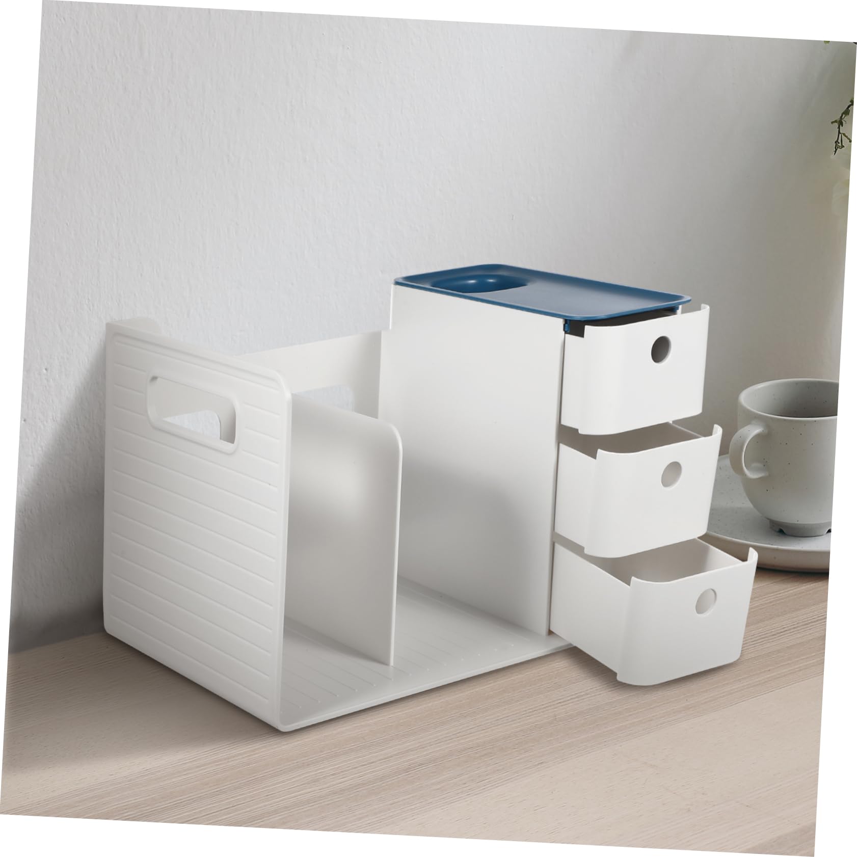 Veemoon Organizzatore Per Cassetti Da Scrivania: Contenitore Multifunzione in Plastica Per Cancelleria, Articoli Per Ufficio, Trucco E Accessori - Organizzatore Salvaspazio