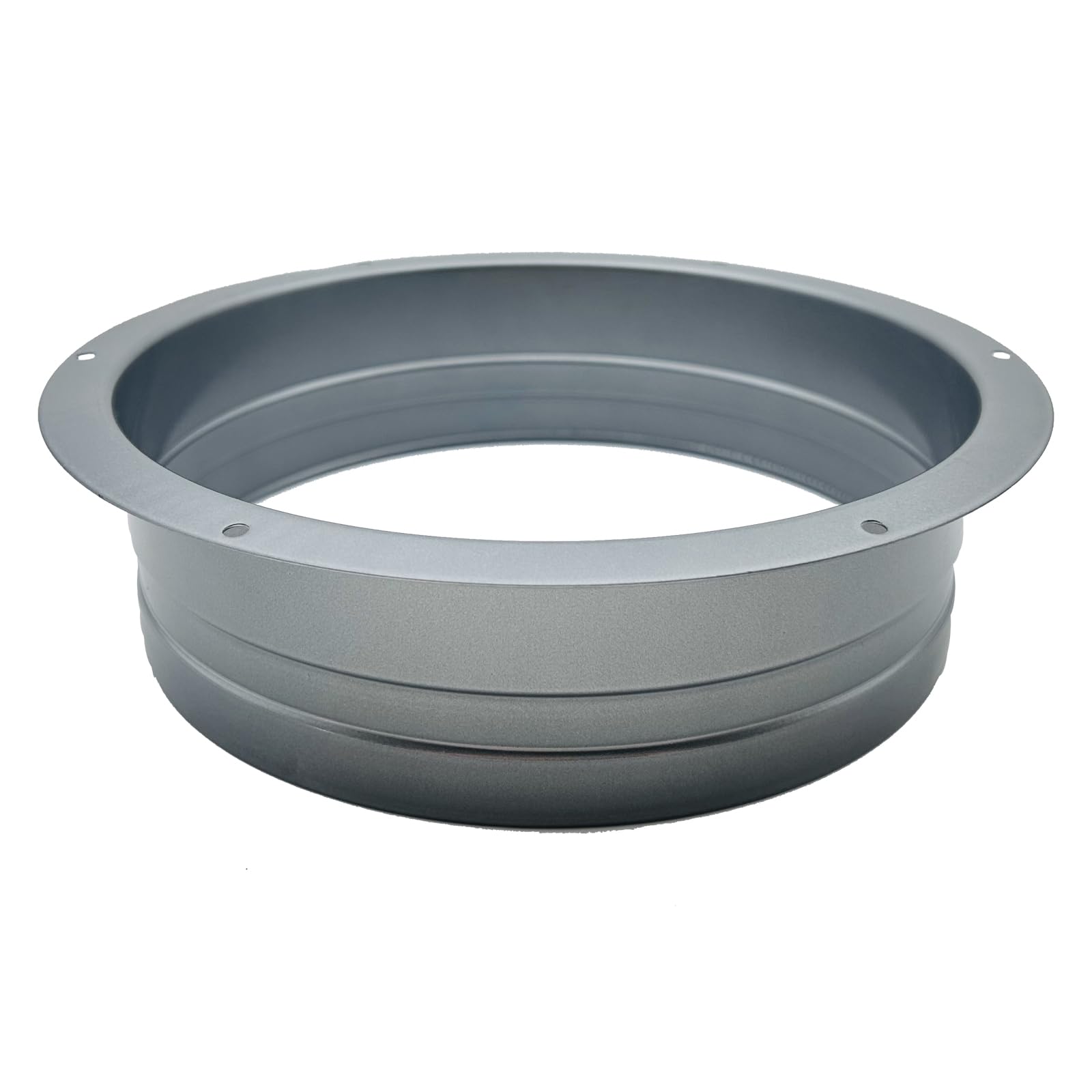 Duct Connector Flange 8 inch, MecaTwink Metal Straight Pipe Flange for AC Exhaust Ventilation & Heating Systems (200mm, Silver)