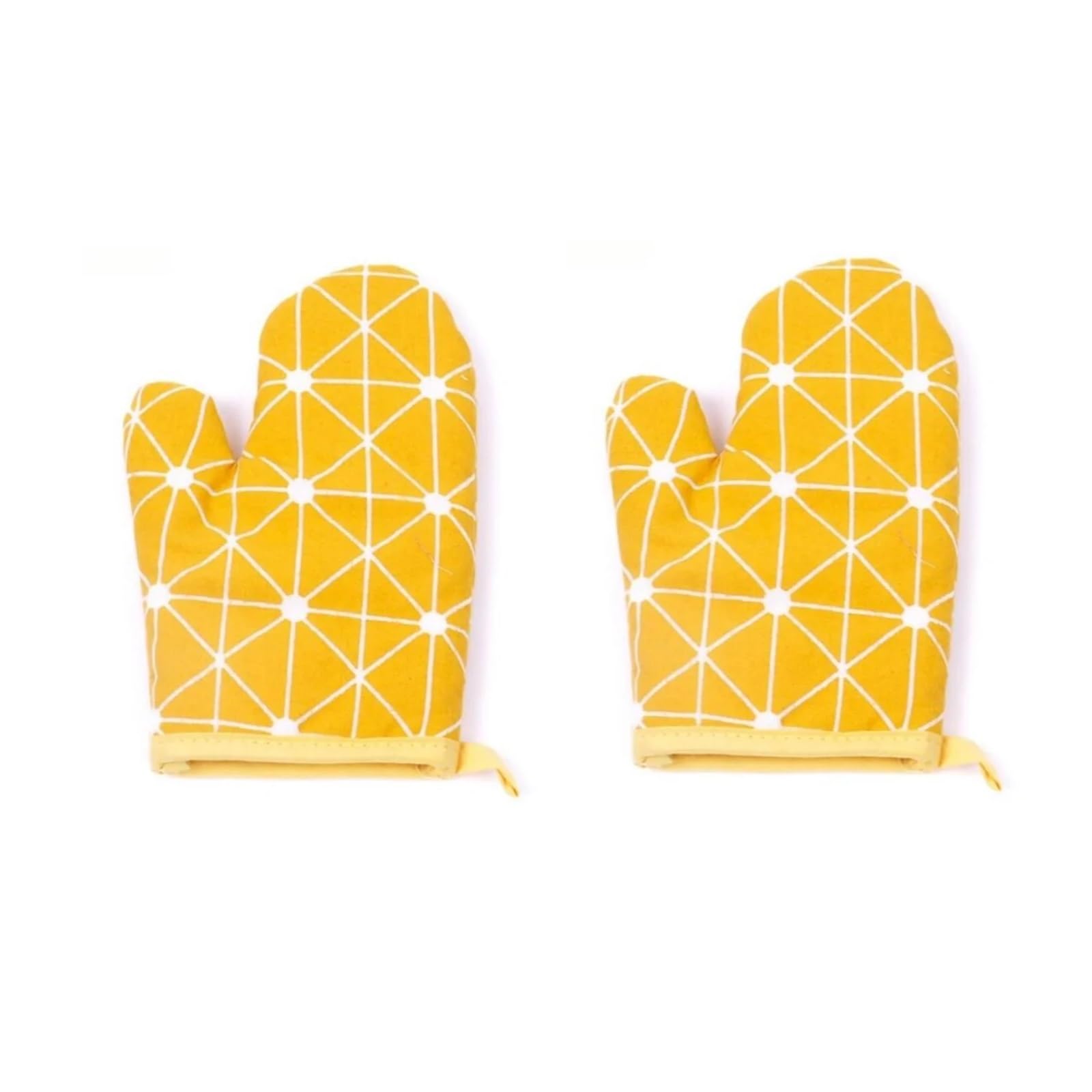 1/2 Uds. De Guantes for Hornear de algodón y Lino, Horno microondas, Aislamiento del hogar, Herramientas Especiales Cocina(Yellow2PCS)