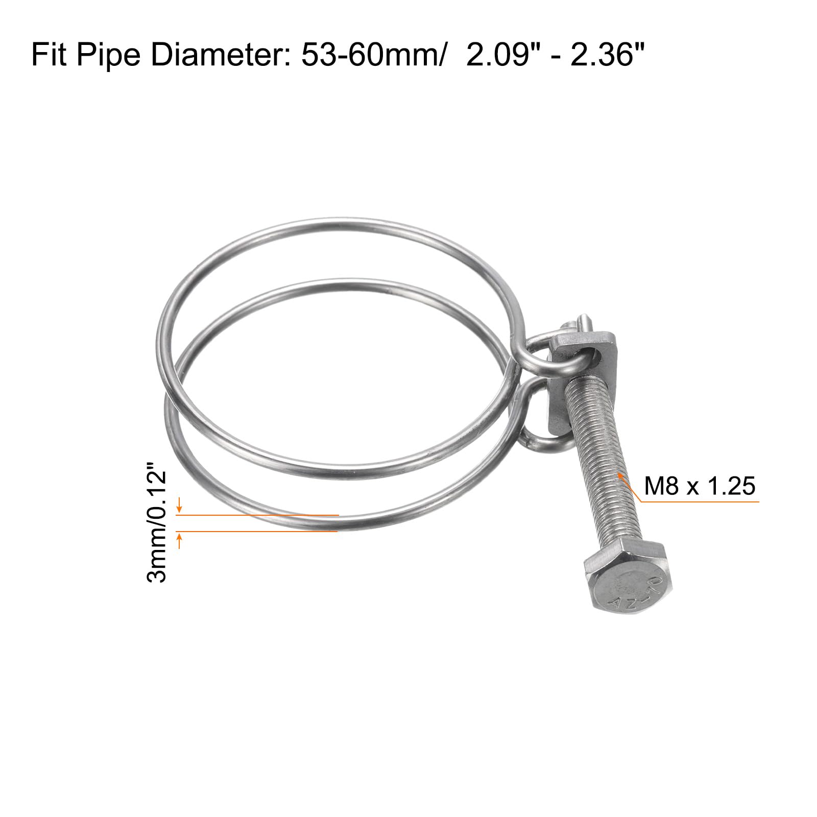 Lot 20 Collier De Serrage Isolés Caoutchouc 10 Mm – Acier Inox 304 – Fixation Tube Tuyau Câble 3/8"