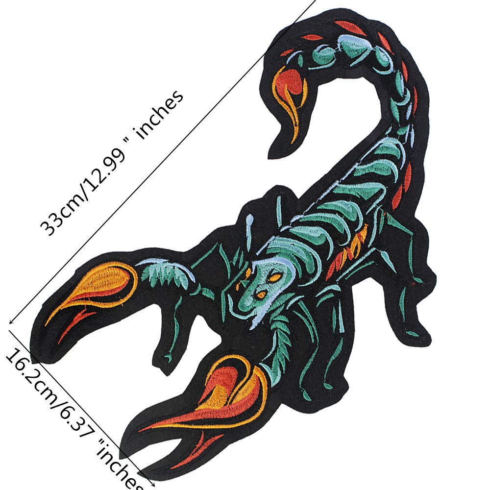 Scorpion Biker Ijzer Naaien Op Jas Jeans Zwart Wit Geborduurde patch