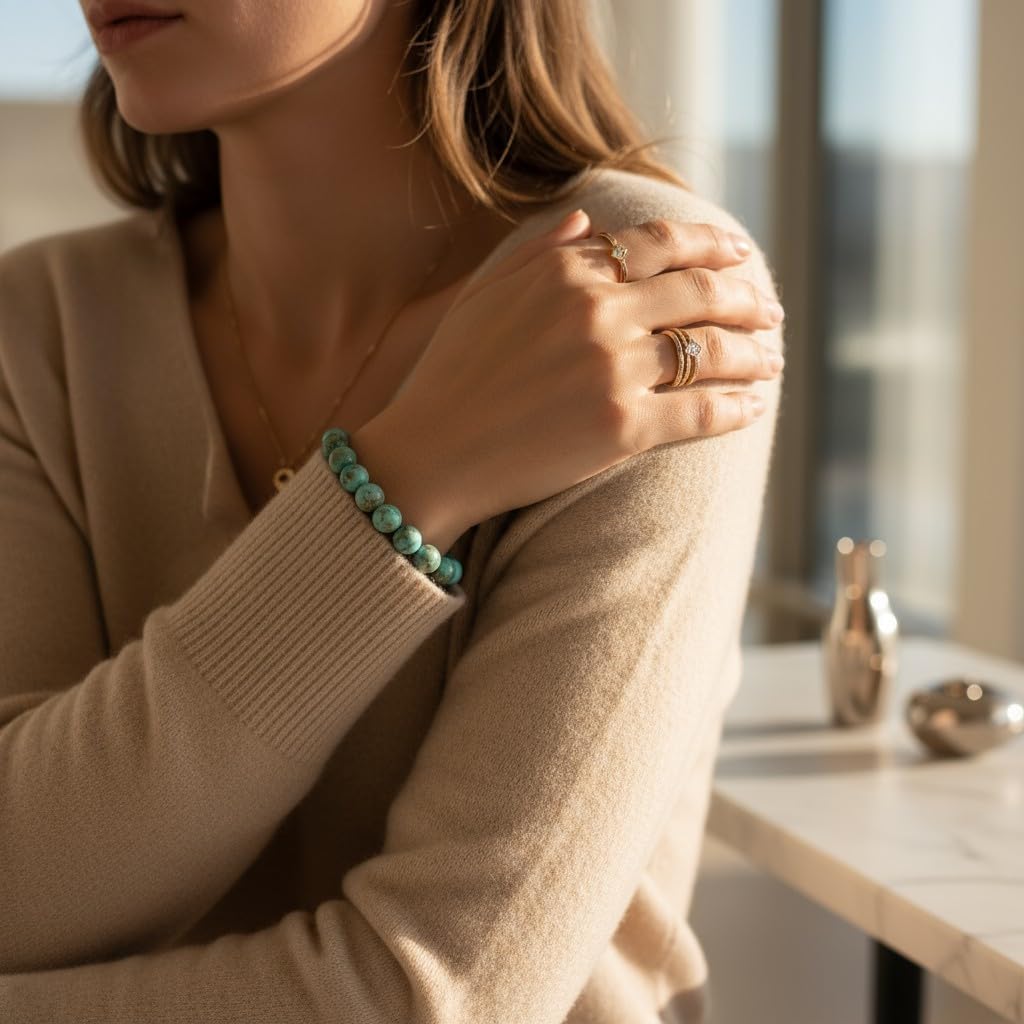 The Vida Handmade AAA+ Quality Crystal Stretch Elastic Bracelet - Nature Gemstone - Jewelry Gift - Holiday Gift - For Women & Men