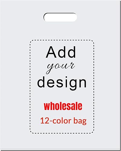 Cihomia 50-500 bolsas de mercancía personalizadas con asa troquelada bolsas de regalo personalizadas para fiestas 8 x 105 pulgadas