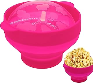 Palomitas De Maiz Microondas - Tazón Silicona Plegable | Maquina Palomitas De Maiz | Tazón Plegable Grande | Cuenco Reutilizable Para Palomitas De Maíz Con Tapa | Para El Hogar, Fiesta, Ver Películas