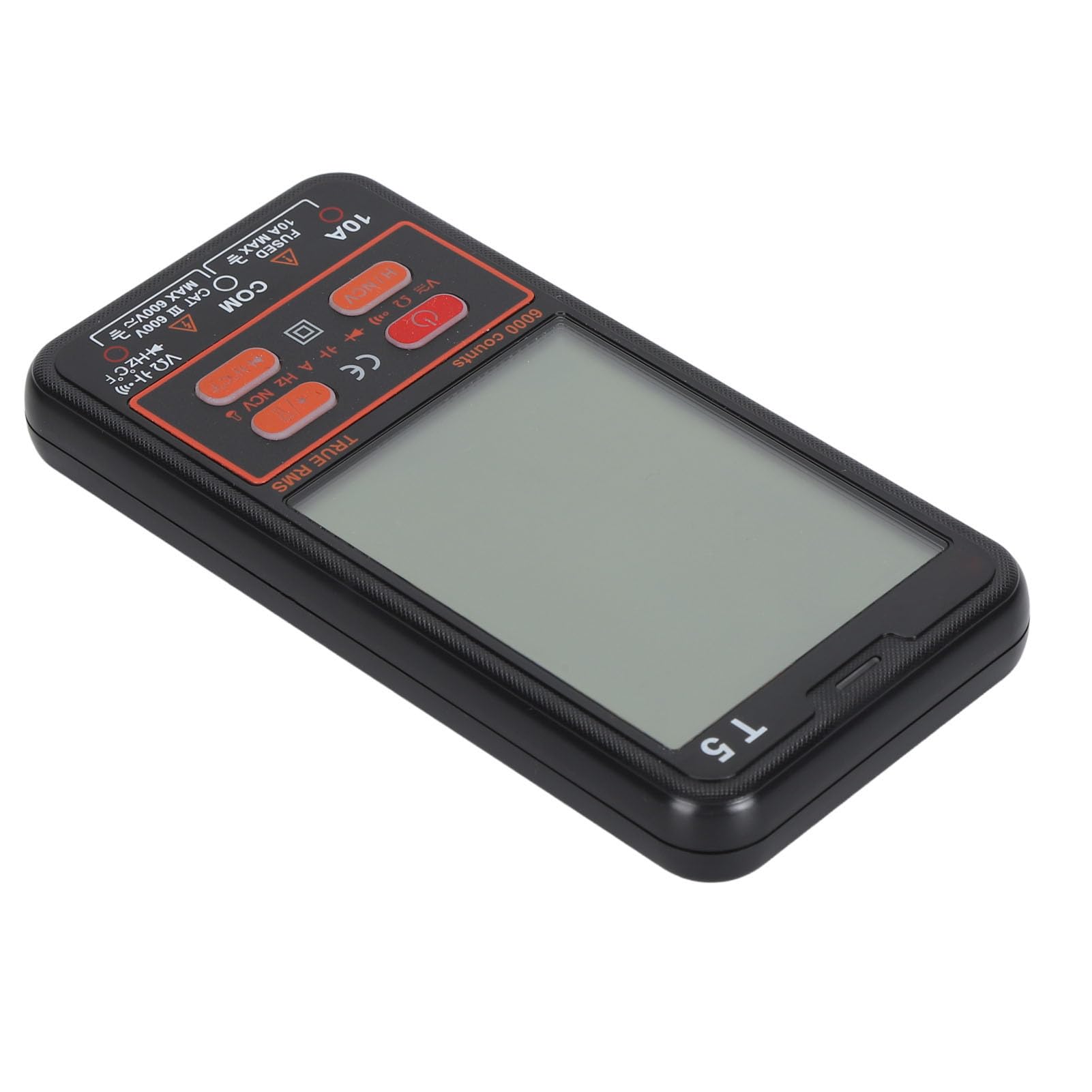 Tester Multimetro Digitale, Voltmetro da 6000 Conteggi, con Display LCD a Colori, Misura Corrente, Tensione, Resistenza, Frequenza, continuità, Diodo, Temperatura