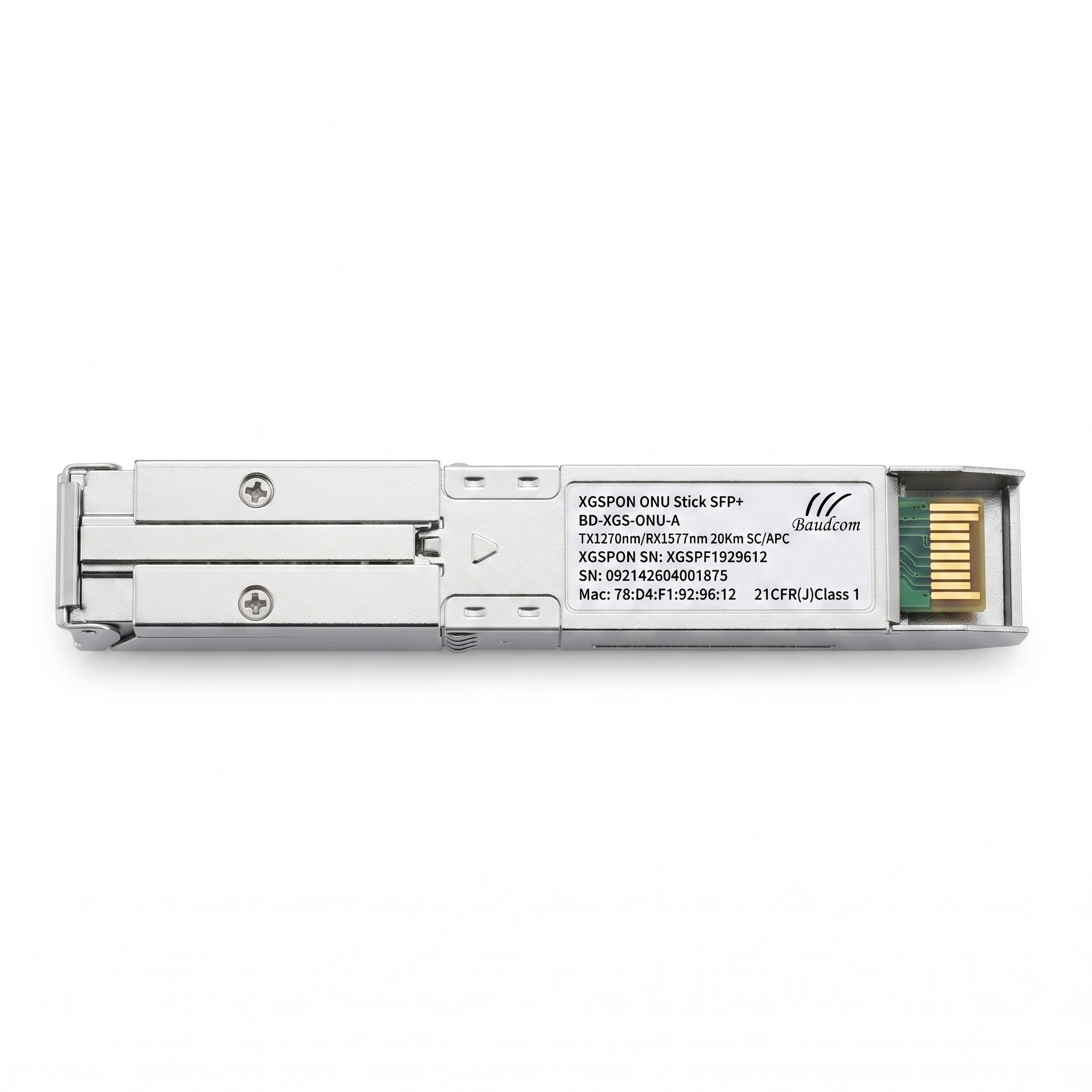 XGSPON ONU Stick SFP+ Transceiver, 10G symmetrisches Glasfaser-Gateway-Modul, langlebige Metallhalterung, Version 8311, kompatibel mit Huawei/ZTE/Ubiquiti/Mikrotik (SC/APC)