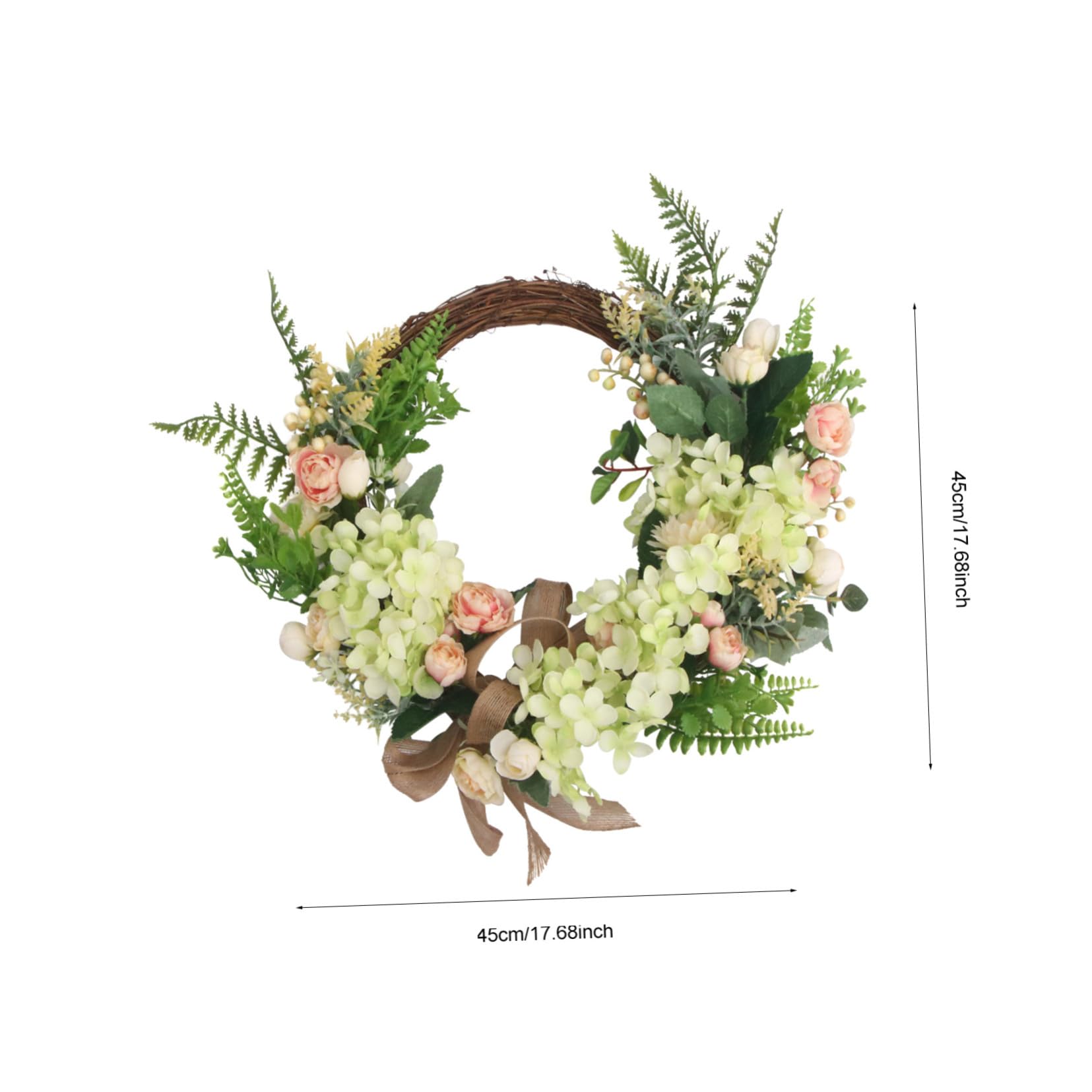 Künstlicher Türkranz Blumenkranz aus Eisen und Kunststoff