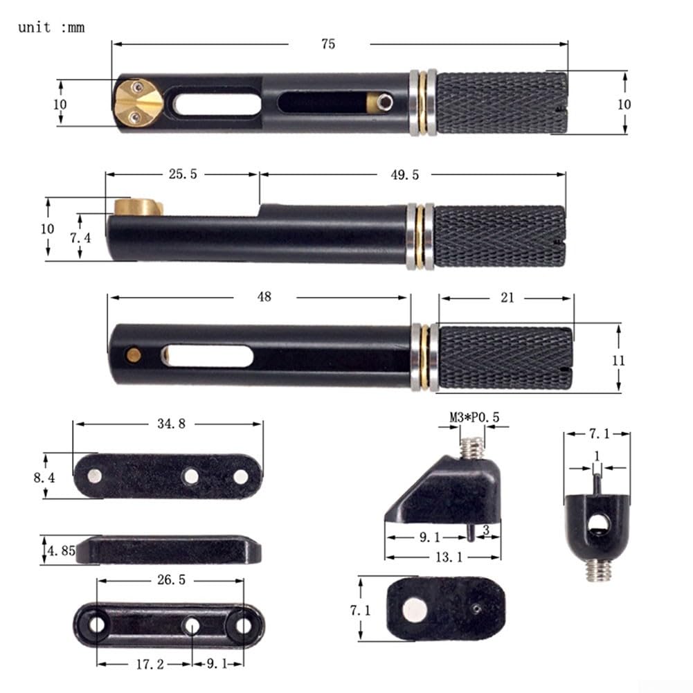 Professionale 1 Set 7 Corde Headless Chitarra Ponte Sostituzione Accessoriys