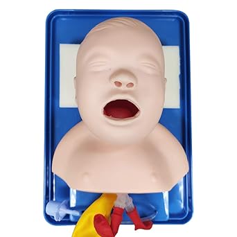 Ultrassist Infant Intubation Trainer, Pediatric Intubation Manikin, Tracheal Child &Infant Airway Trainers for Intubation Training