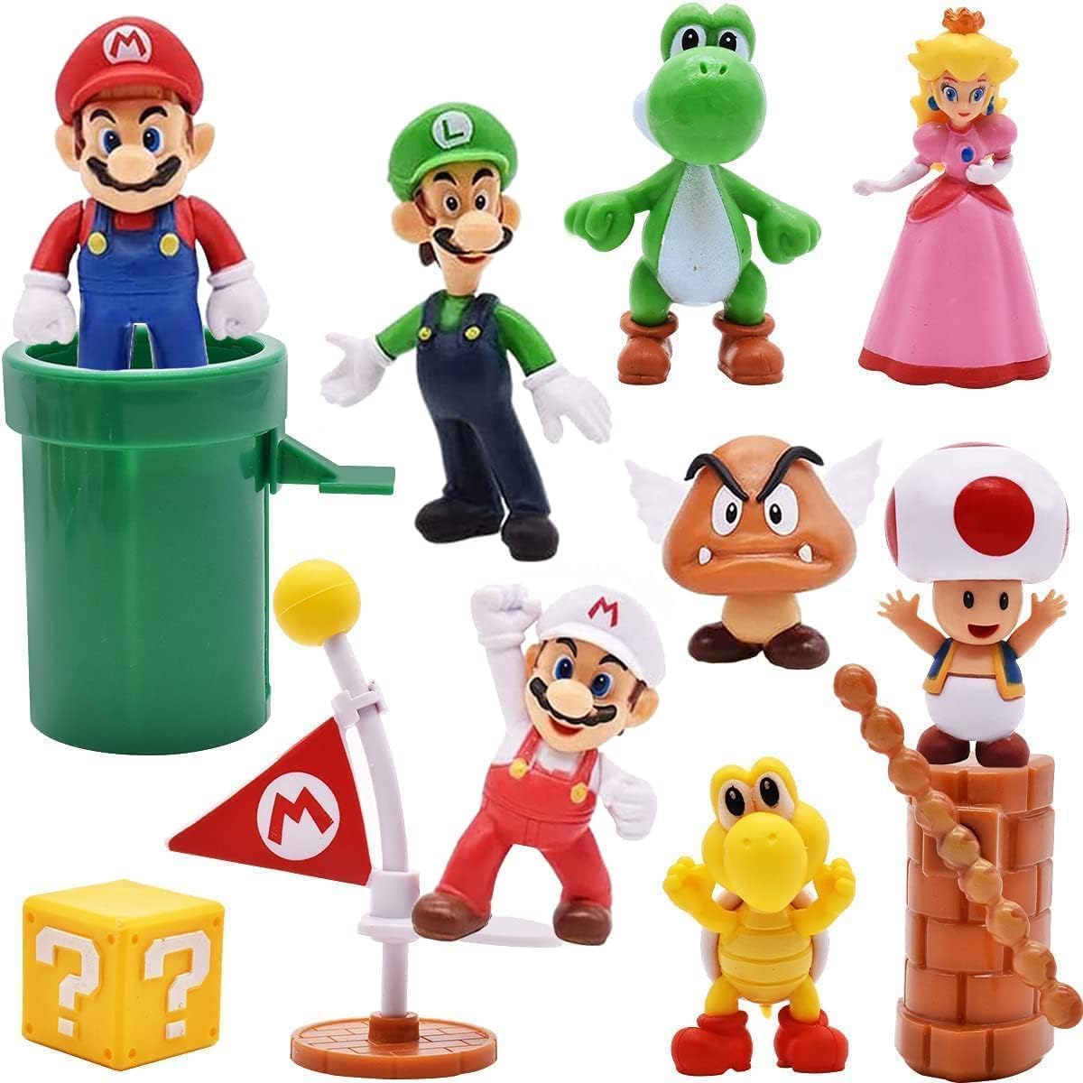 Blue Aura Mario Action Figures Height - 4CM - 10CM Collectible for Fans PVC Multicolour | Game Mario Set (B0CJVCZR2S) Amazon Price History, Amazon Price Tracker