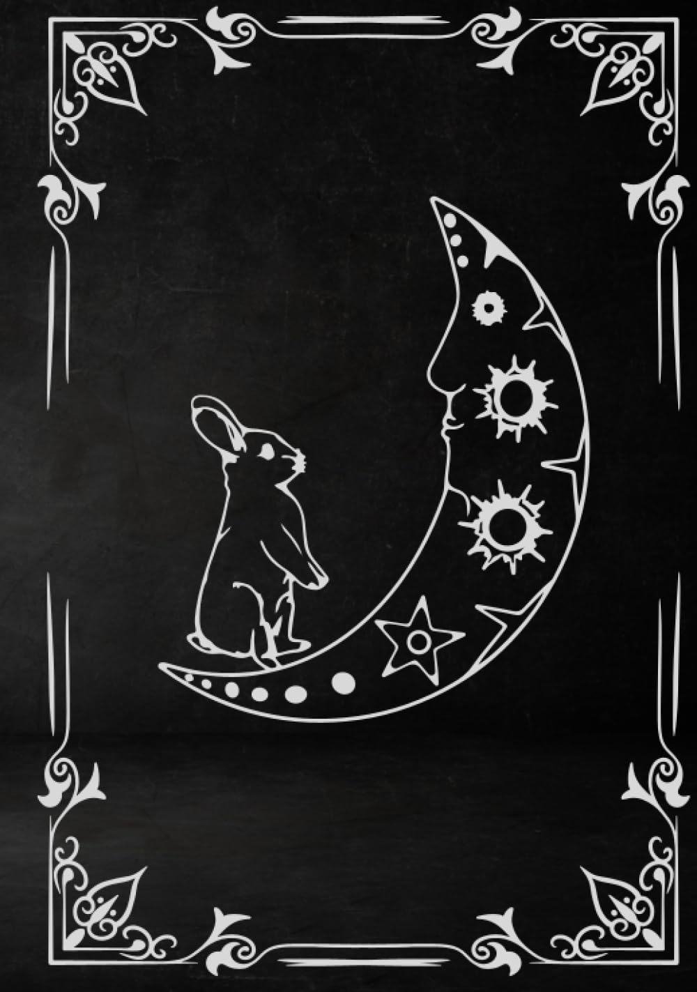Silver moon bunny journal