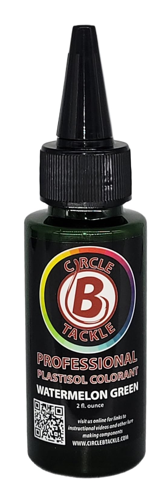 Professional Plastisol Colorant for Making Soft Plactic Fishing Lures Circle B Tackel Colorant 2oz - Make the soft plastic colors that YOU want (Watermelon Green Plastisol Colorant 2 oz)