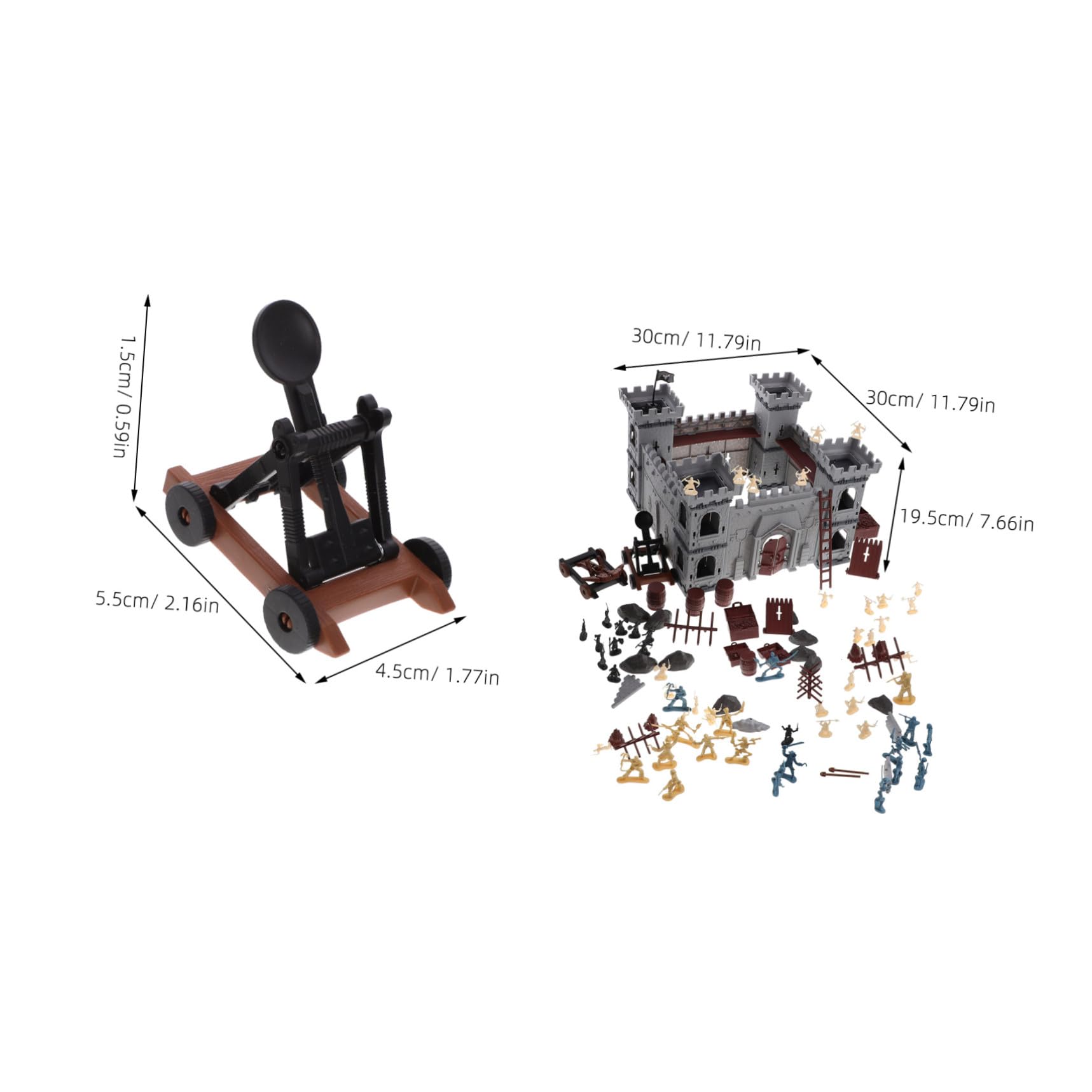 VICASKY Playset Castello Pirata Assemblabile, Kit in Plastica | Soldatini e Accessori da Pirata Inclusi, Stile Tematico per Ragazzi e Ragazze, Uso Educativo e Decorativo