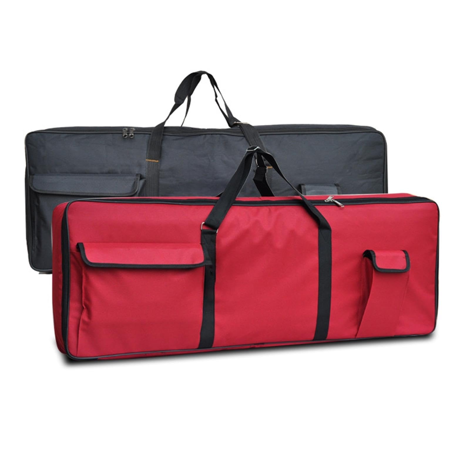 Bolsa para Teclado De Piano Teclado eléctrico Piano Teclado con Cremallera Doble Bolsas de Viaje con Asas 61 Teclas Funda for Teclado for Viaje de músico para Piano(Black)