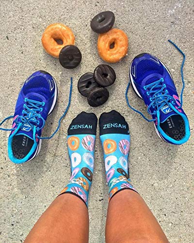Zensah Limited Edition Mini Crew Running Socks - Anti-Blister, Fun, Athletic Socks For Men And Women (Large, Pink Flamingos) #TOP5