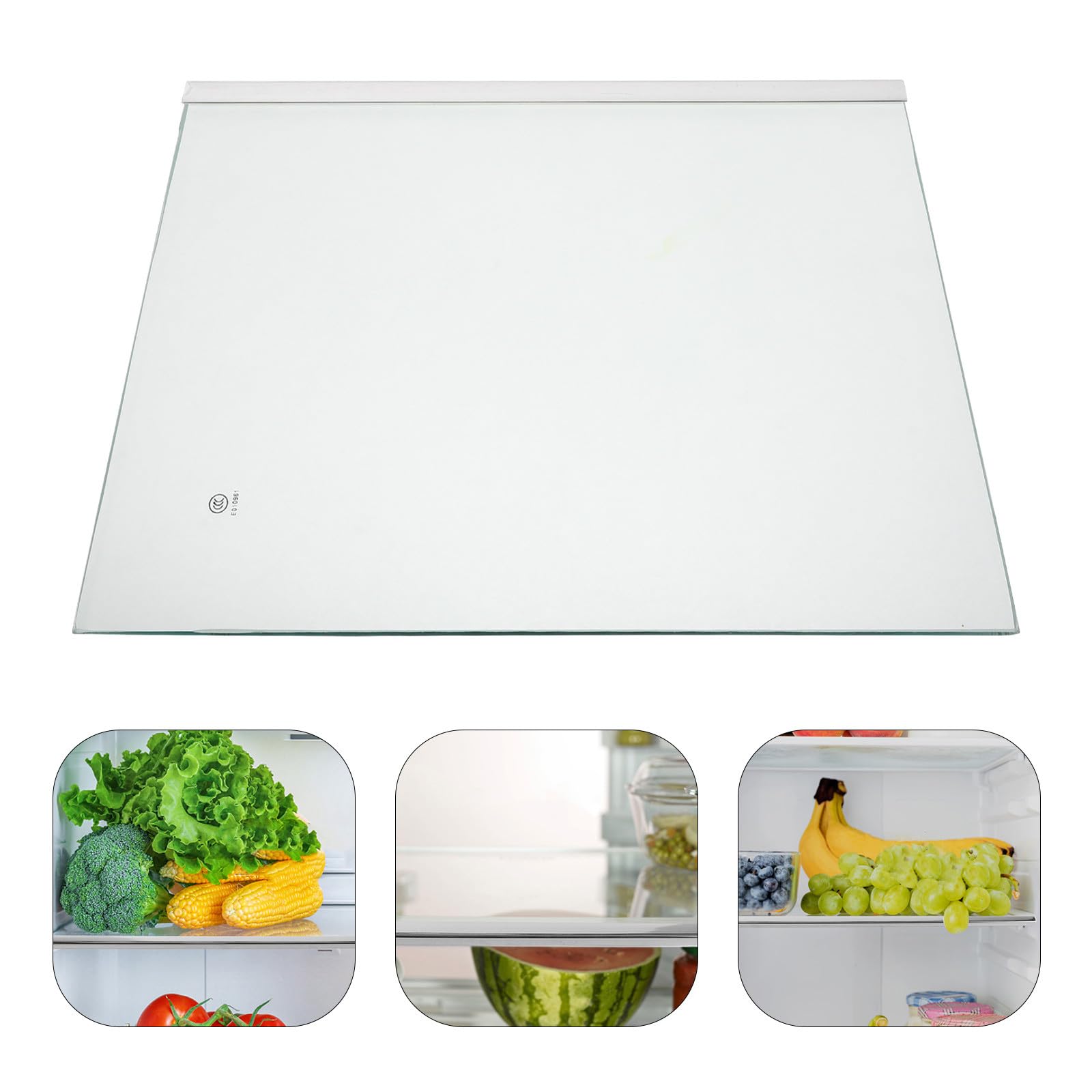 Gadpiparty Divisore per Ripiano in Vetro Temperato 30X27 CM, Ripiano Sostitutivo per Congelatore, Compatibile Frigoriferi Domestici, Supporto Robusto e Trasparente