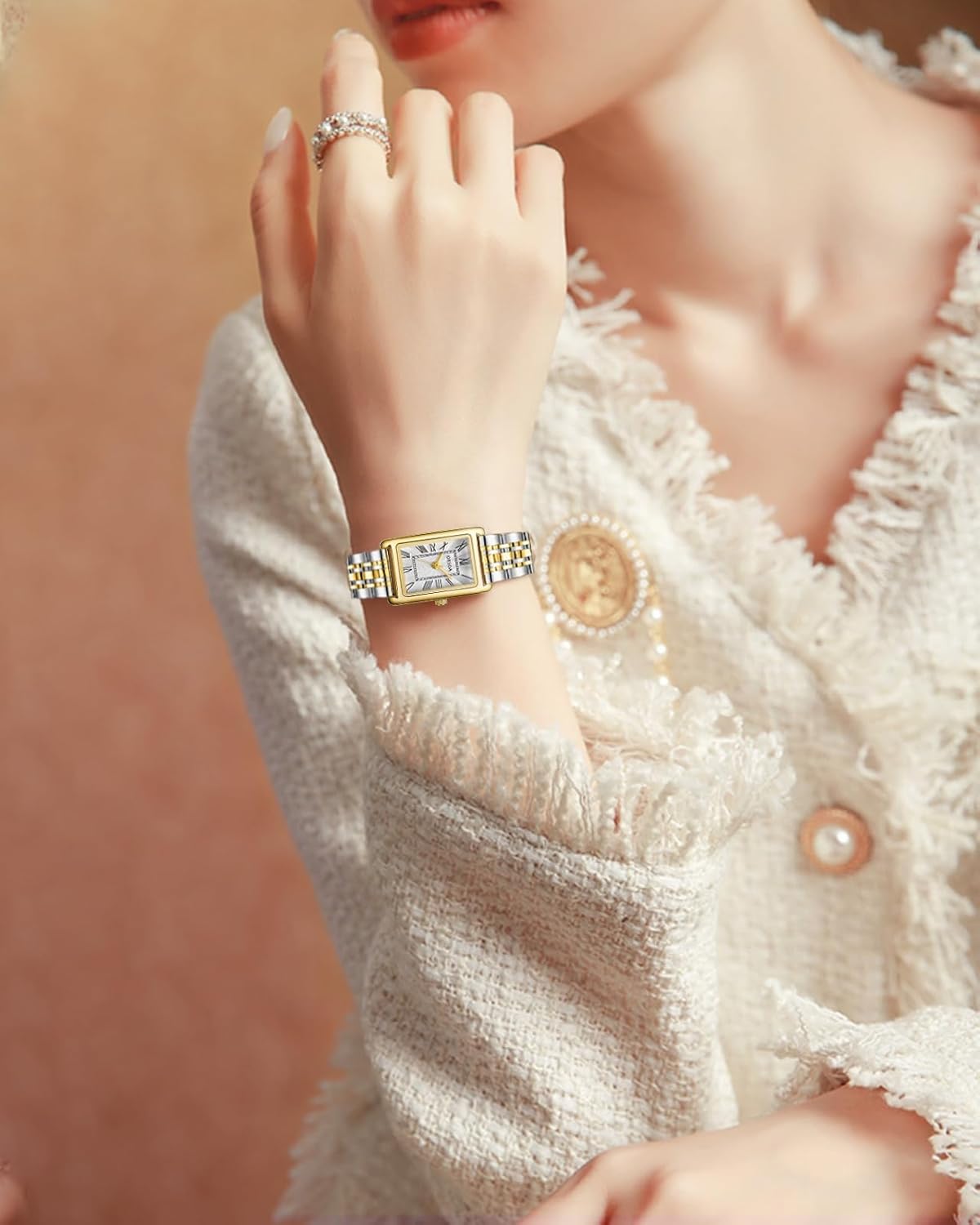 MASTOP Women's Bracelet Watch Small Dainty Womens Watch Vintage Gold Silver Watches for Women Waterproof Ladies Relojes para Mujer with Tools - Image 2