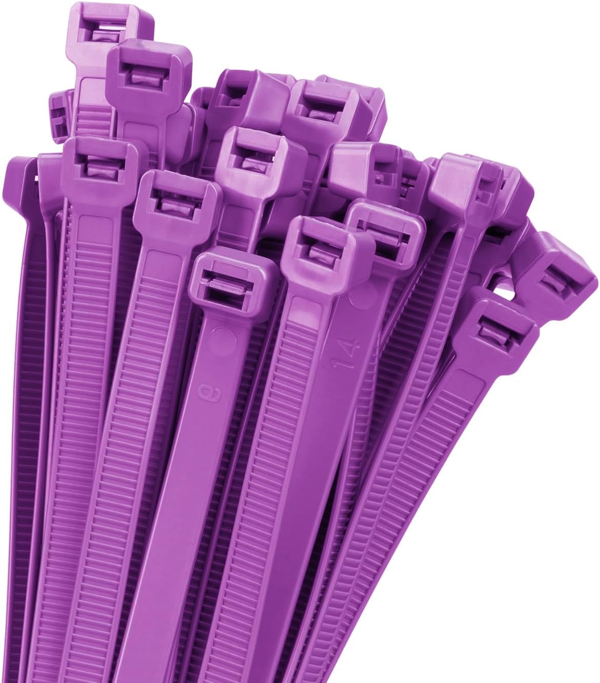 Armpow 18 inch Purple Zip Ties Heavy Duty 100 PACK, 200 LBS Ultra Exclusive Strong Plastic Wire Ties, Large Cable Ties Extra Long Tie Wraps, Indoor and Outdoor UV Resistant