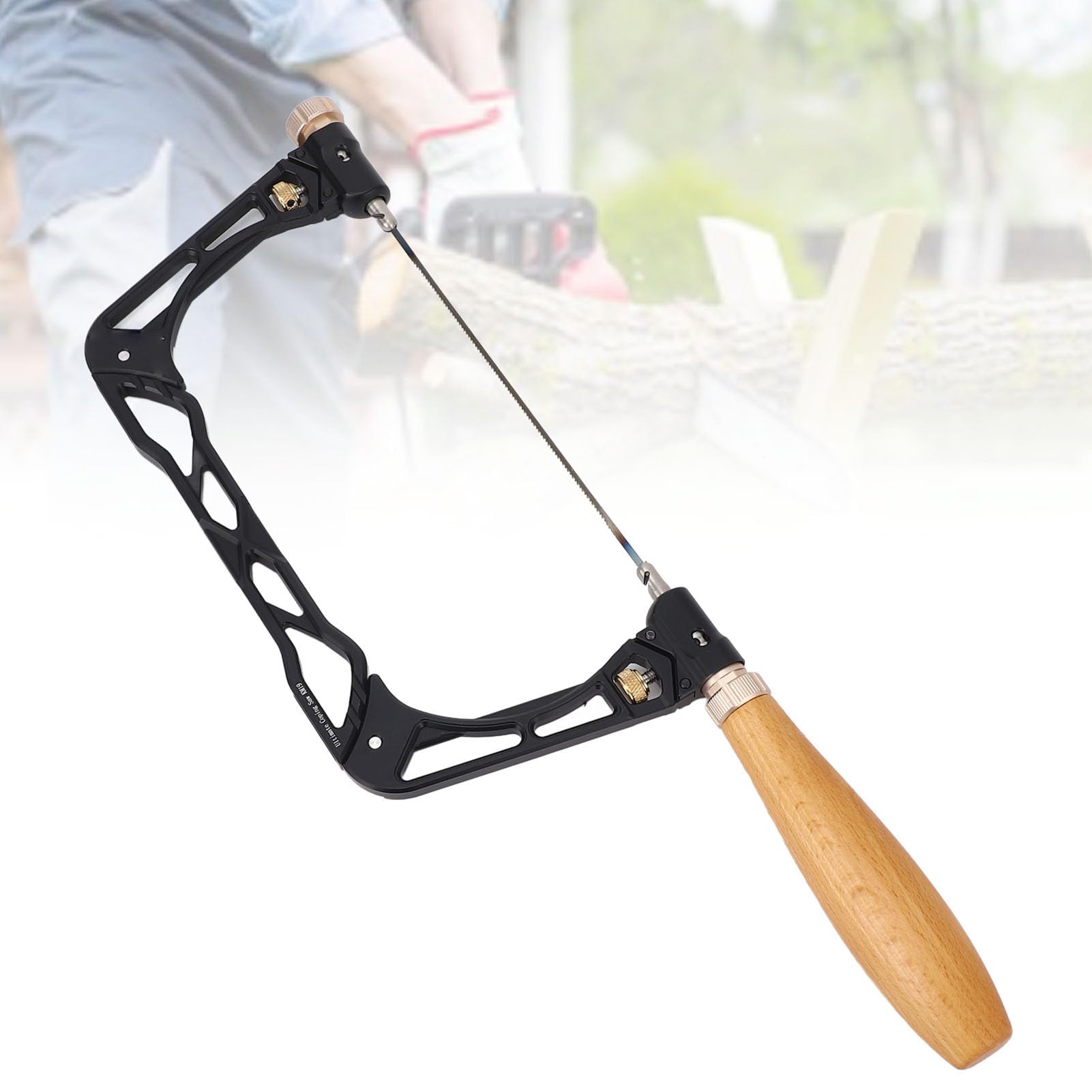 Zerodis Juego de Sierra de Calar para Carpintería, Sierra de Calar de Aleación de Aluminio con de Madera, 10 Pulgadas de Profundidad, Ideal para Madera, Cerámica, Corte de Vidrio