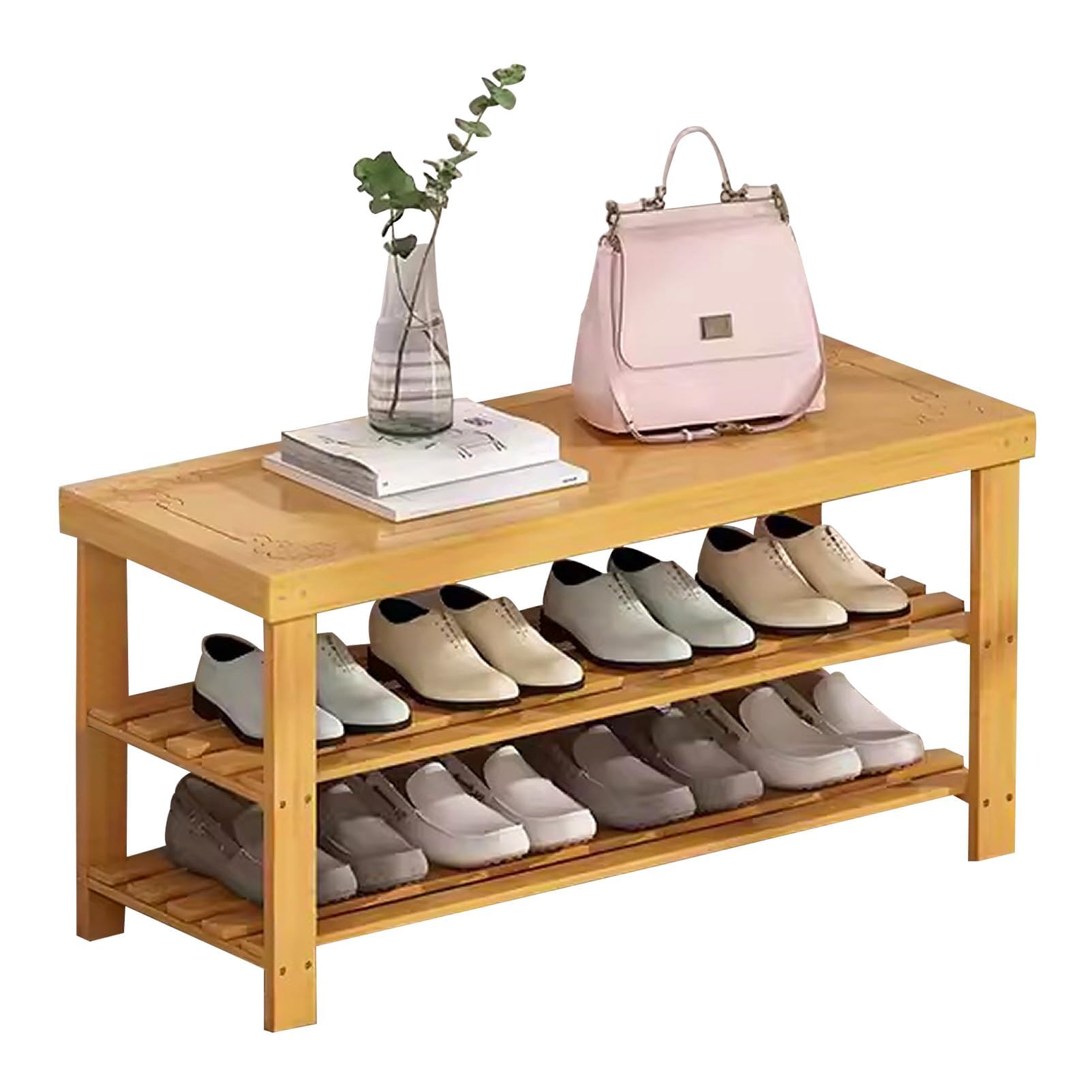 3-Tier Shoe Rack with Seat Entrywayfor Hallway Living Room Bathroom – Stylish Storage Solution for Shoes And Essentials
