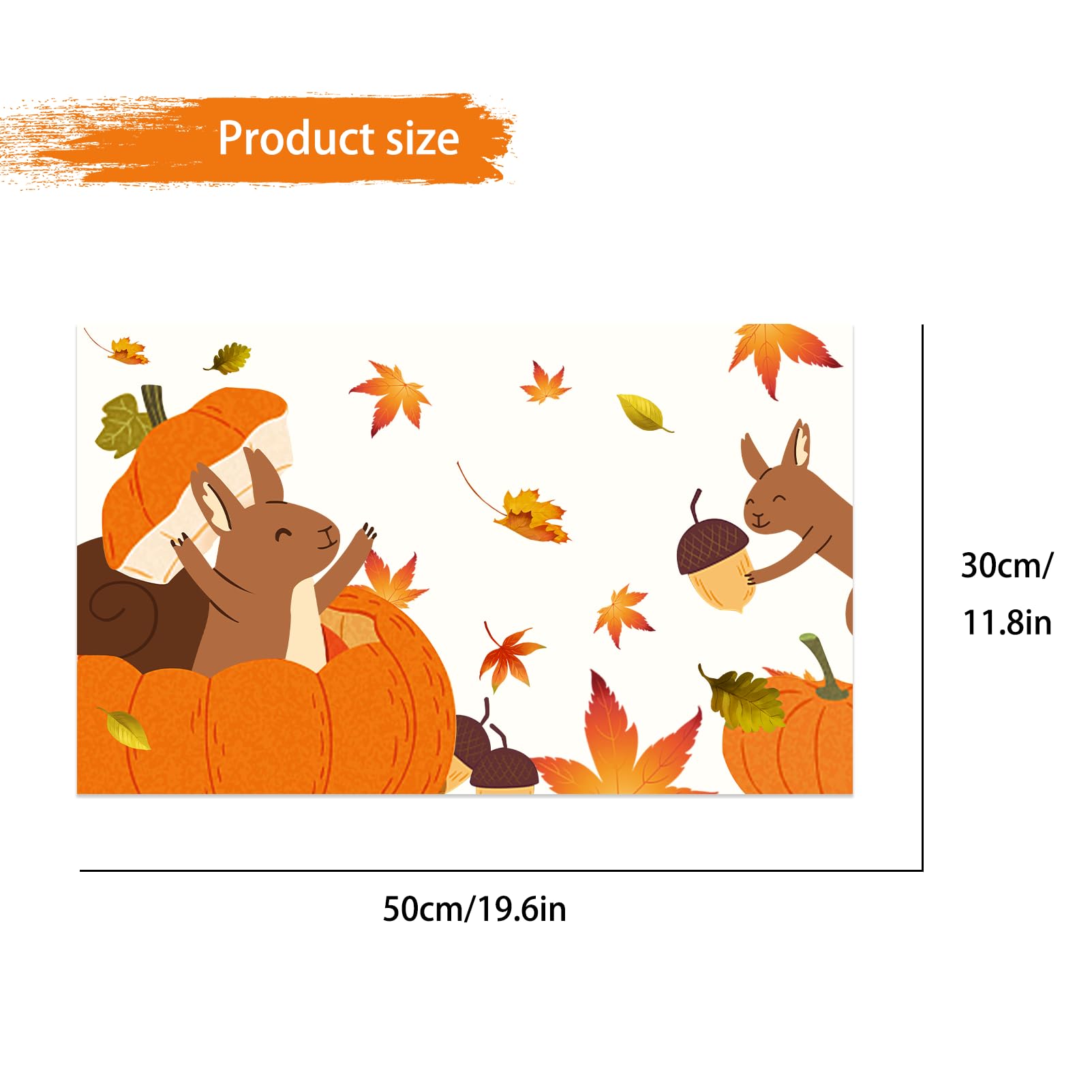 Herbst Kissenbezug 30x50cm Kürbis Ahornblatt - Deko Kissen Für Sofa Wohnzimmer