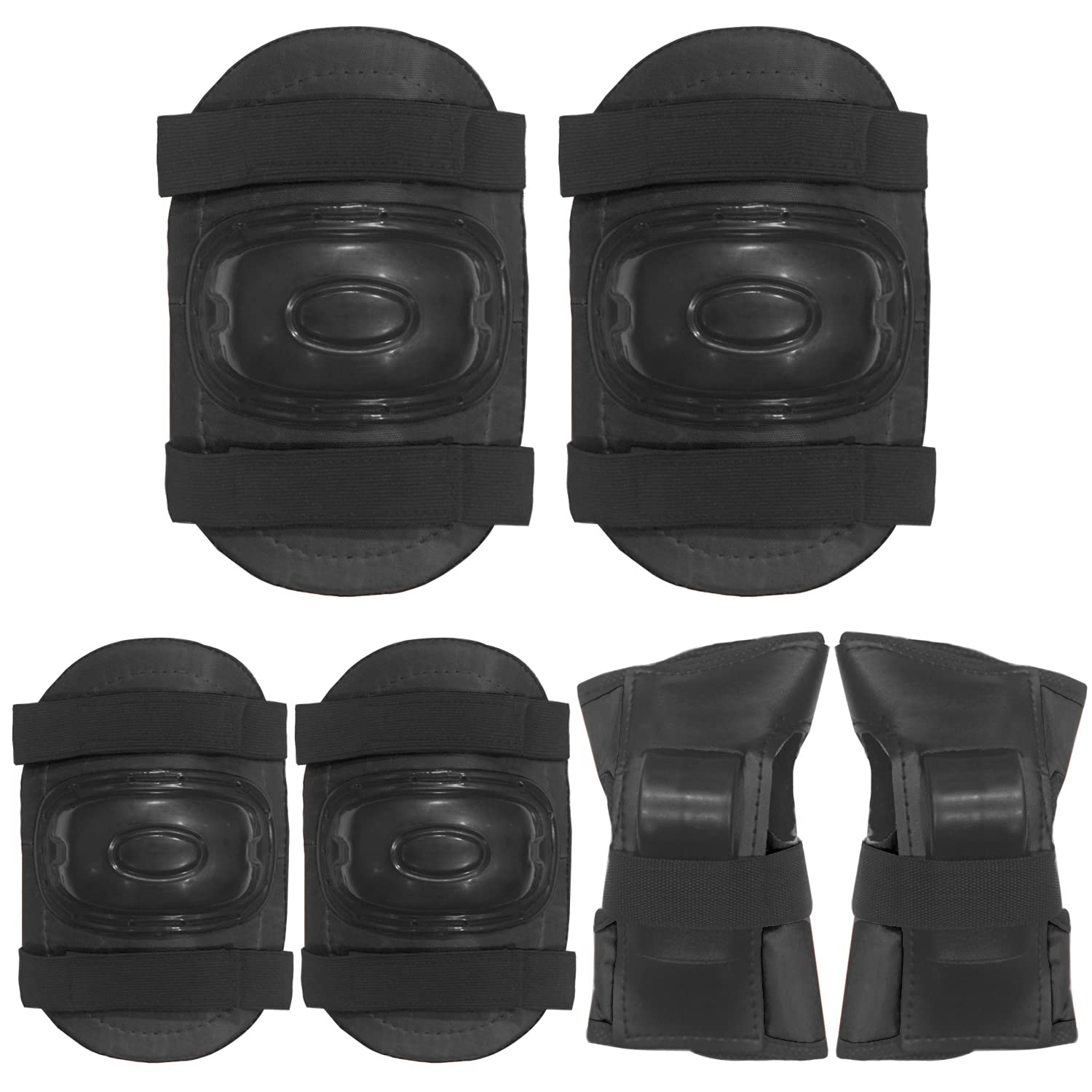 Skate Gear 3in1 Protective Knee, Elbow and Palm Safety Guard for