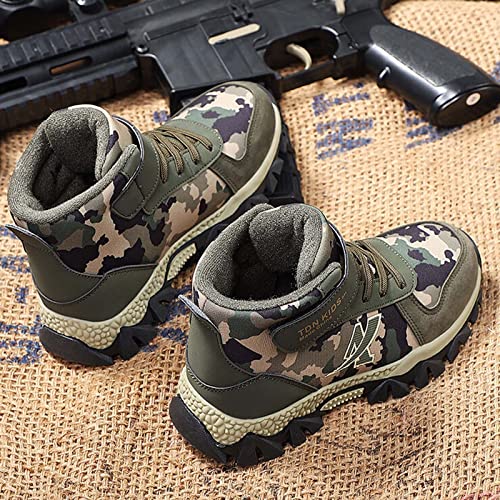 CERYTHRINA Kids Hiking Boots Boys Camouflage Hiking Shoes Warm Winter Snow Boots Anti-skid Adventure Trekking Shoes4