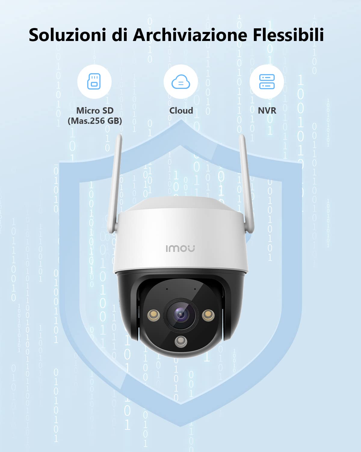 Imou 2K Telecamera Wi-Fi Esterno 3MP 360° Visione Notturna a Colori IP66 2,4Ghz