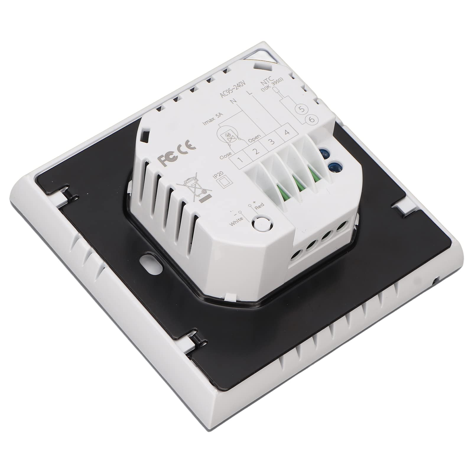Hyuduo Inteligentny Termostat Termostat WiFi z Ekranem Dotykowym LCD, bezprzewodową regulacją Temperatury od 95 do 240 V, Wyraźnym Wyświetlaczem, dokładną regulacją, do Użytku w Domowym Biurze