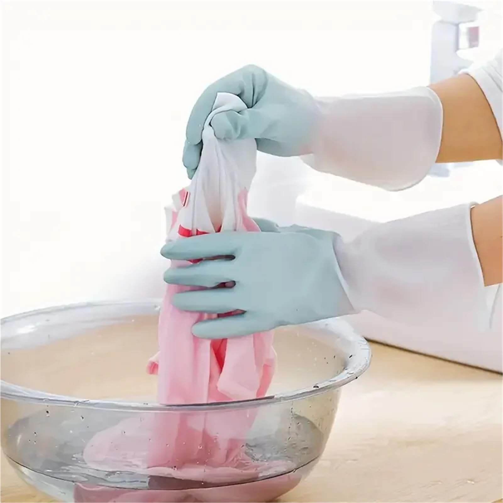 Guantes Limpieza Guantes de limpieza (3 pares), resistentes al agua, antideslizantes, for cocina y lavavajillas