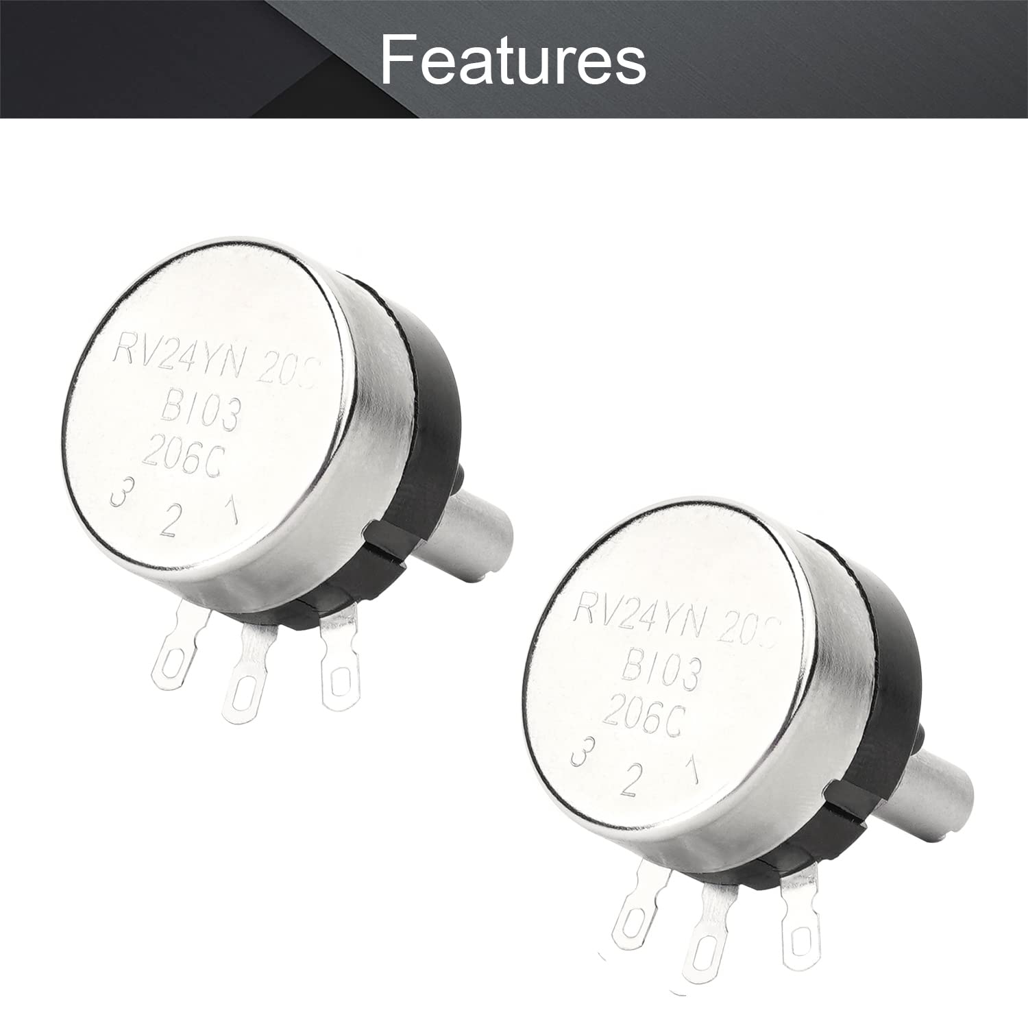 Amazon.co.jp: Fielect 可変抵抗器 ポテンショメータ 直線式 10K