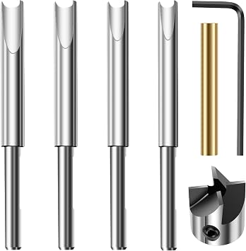 Pen Making Kit, Wood Turning Tools with Socket Adapter, High Speed Steel Pencil Barrel Trimming Kit, 6mm 7mm 8mm 9mm Cutter Shaft Cutter Shafts Mill Trimmer Set for Woodworking