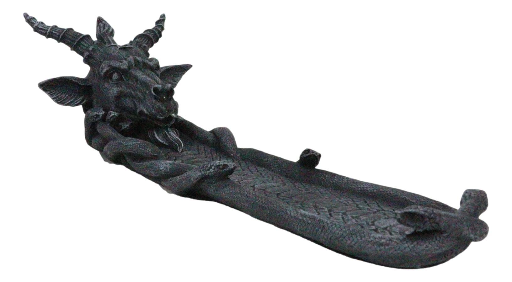 Ebros GiftSabbatic Goat of Mendes Samael Lilith Baphomet with Pentagram Sigil Incense Burner Holder Figurine 11" Long Occult Home Aromatherapy Decorative Accent