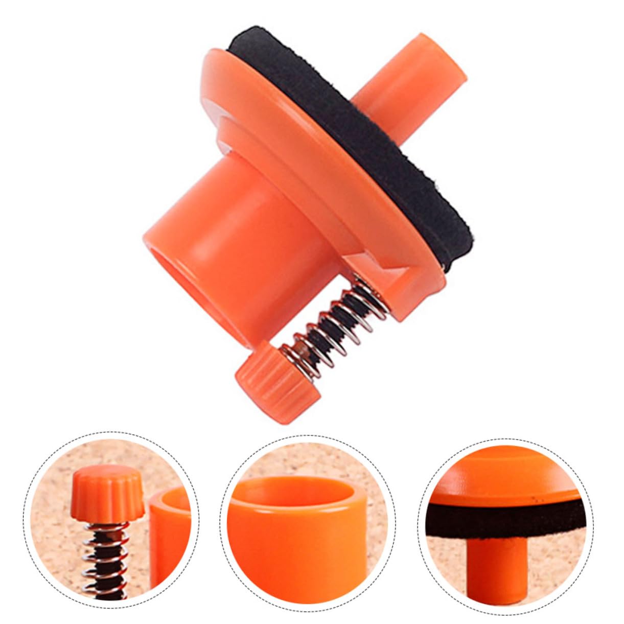 IMIKEYA Pied de Cymbale Charleston Orange, Support de Cymbale en Plastique, Surface Lisse Anti-Usure pour Batterie