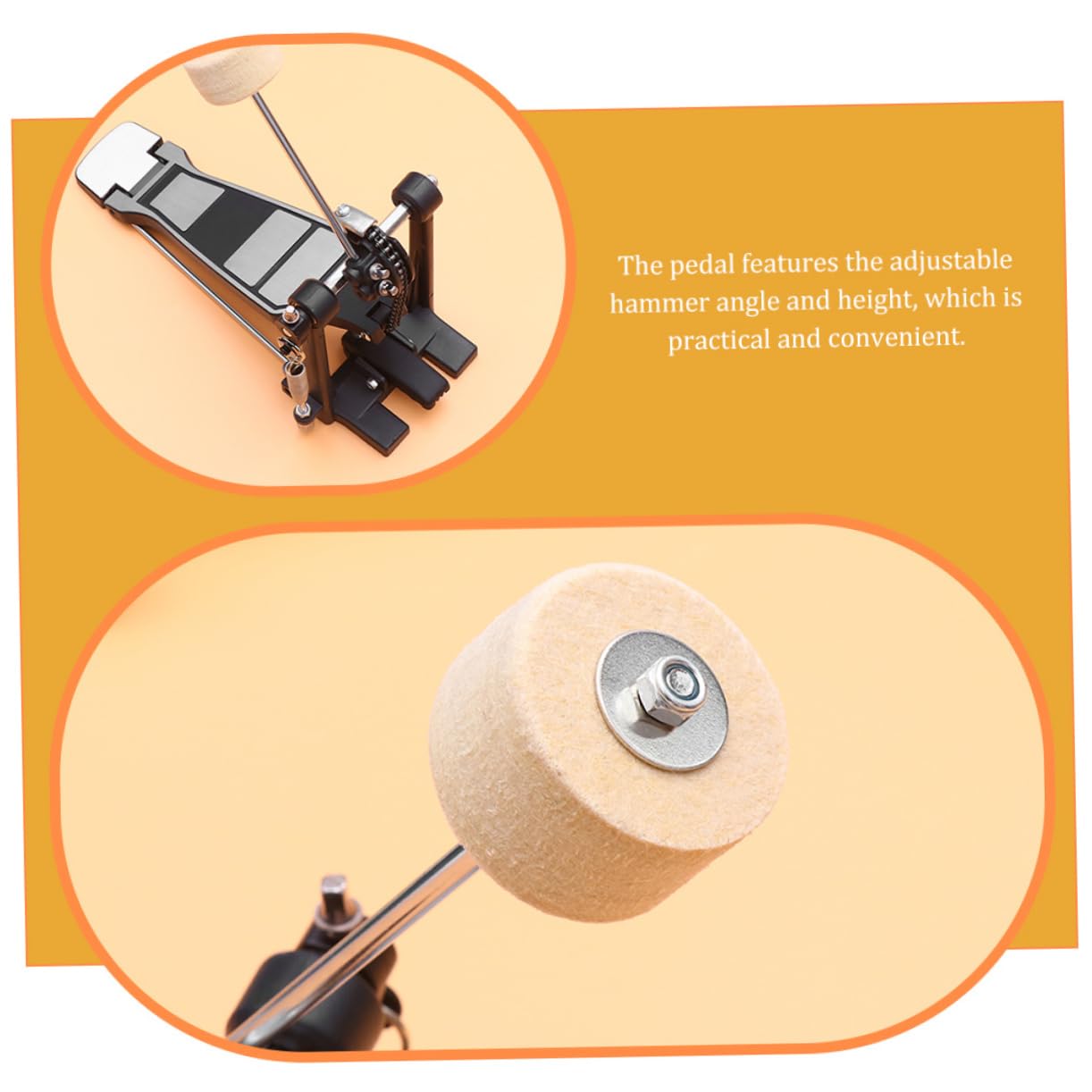 Pédale De Grosse Caisse Professionnelle Pour Batterie De Rechange Avec Angle Et Réglables Accessoire Pratique Pour Percussion