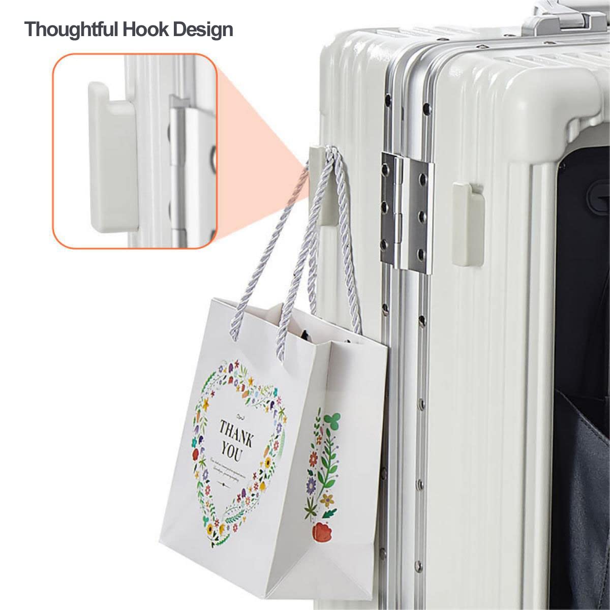 LANMOU Valigia Bagaglio a Mano, Trolley Bagaglio a Mano Valigia Trolley rigido Rigida PC Trolley Espandibile Valigia Trolley Rigido Ultra Leggero in PC Valigie con Chiusura TSA (41 * 22 * 46cm)