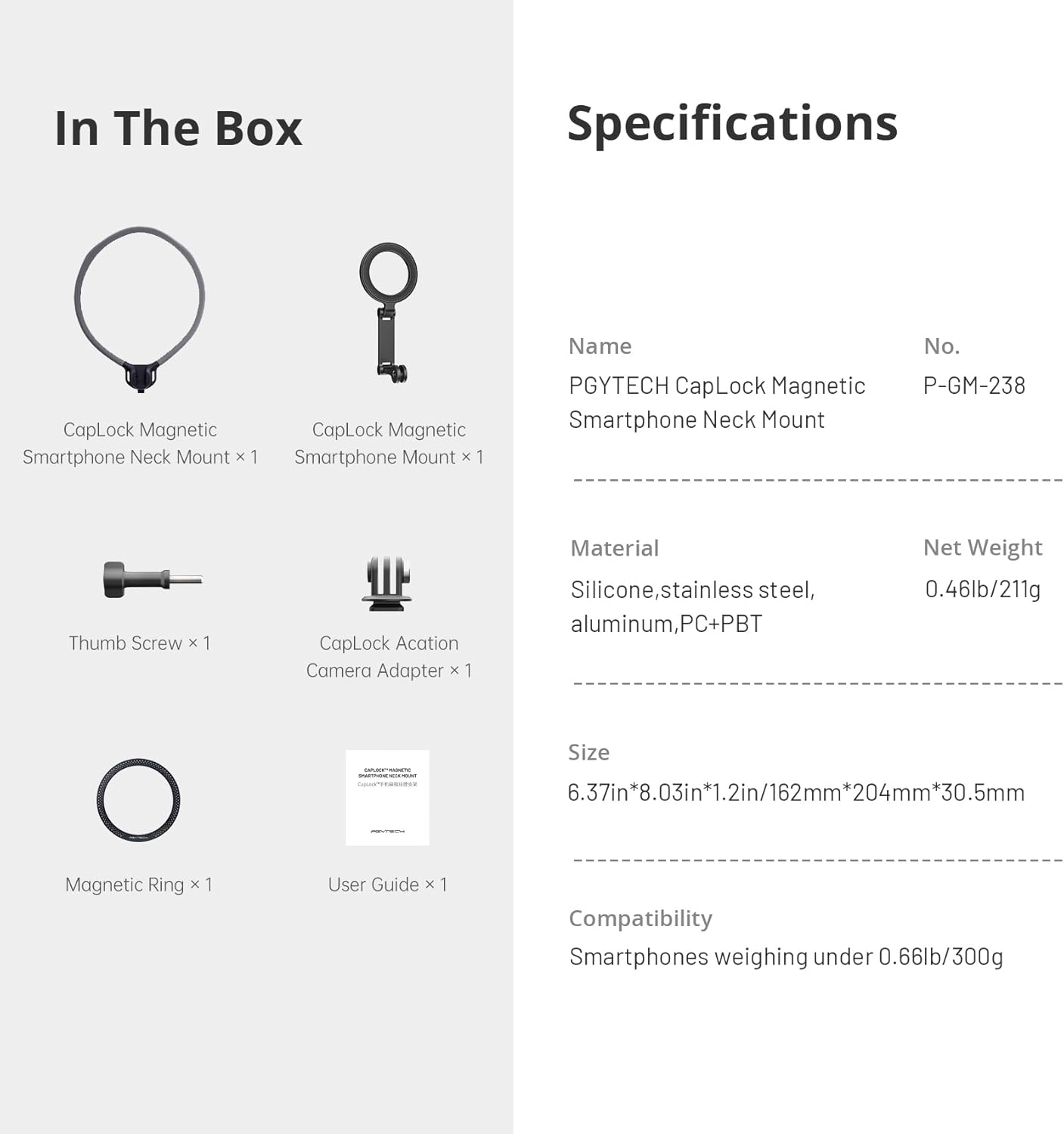 PGYTECH CapLock Quick Release Magnetic Neck Mount, Hand Free POV/Vlog Neck Holder for Phone and Action Camera, for DJI Osmo 360/Action 6/5 Pro/Pocket 3/Xtra Muse, Insta360 X5 - Image 9