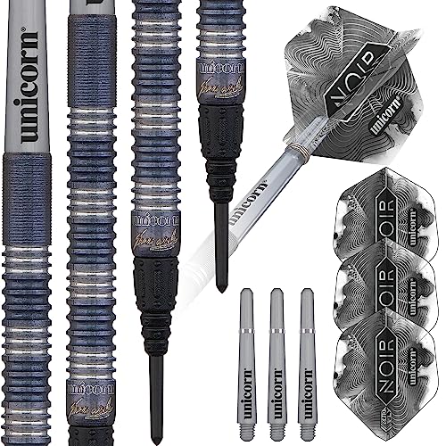 Unicorn Soft Tip Professional Darts Set, Black, 20 g