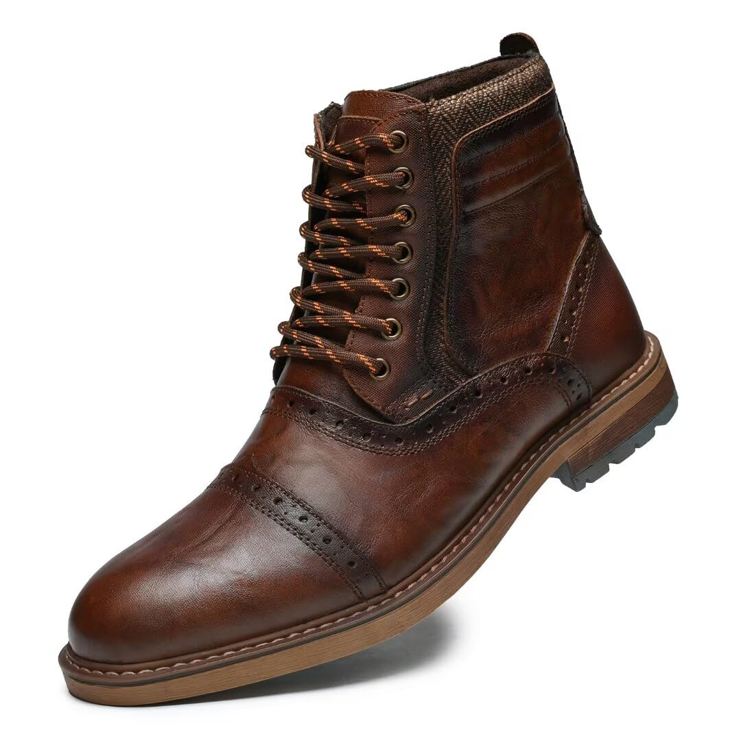 ArkbirdMens Chelsea Boots, Stylish and Comfort Leather Chukka Ankle Boots with Zipper