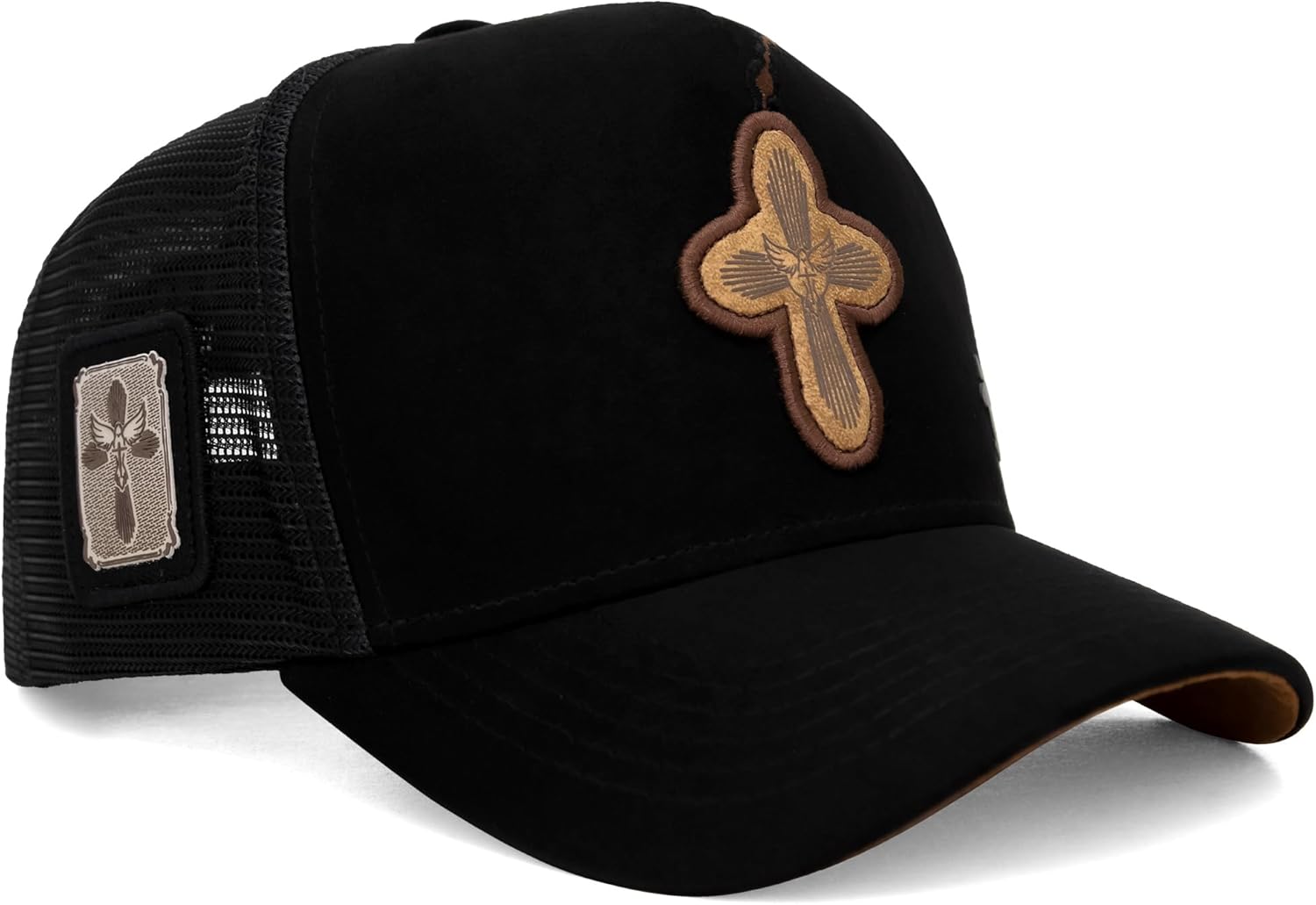 Sacudido's | Trucker Cap Cross Rosary | Snapback Hats, Adjustable, Unisex, Faith - Image 3
