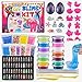 Luclay DIY Slime Kit - Crystal Slime para Manualidades Niños, Kit de Slime para Hacer Juego Slime Regalos para Niños