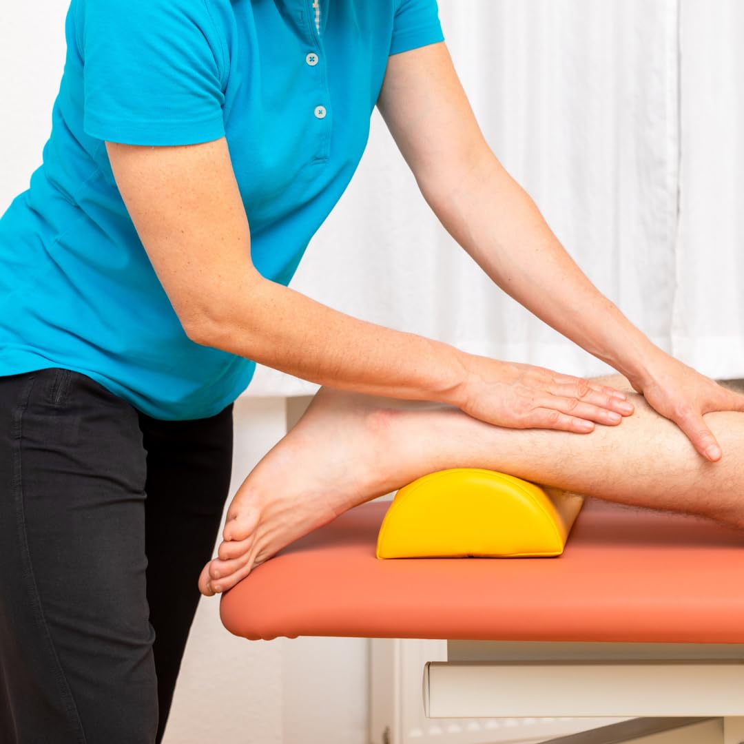 ATC Handels GmbH Lagerungsrolle mit Kunstlederbezug und Ether-Schaum Füllung Länge: 60 cm - für den Hausgebrauch oder Massage (schwarz 60 x 25cm)