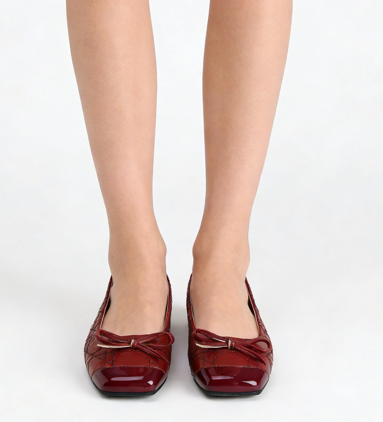 Ballerine Donna Con Fiocco A Maglia Coccodrillo Serpiente Elegante Gotico Punta Quadrata Allacciatura Eleganti Mary Jane Per Jeans Eleganti Lolita Ufficio Appuntamenti Matrimoni Viaggi Ogni Giorno