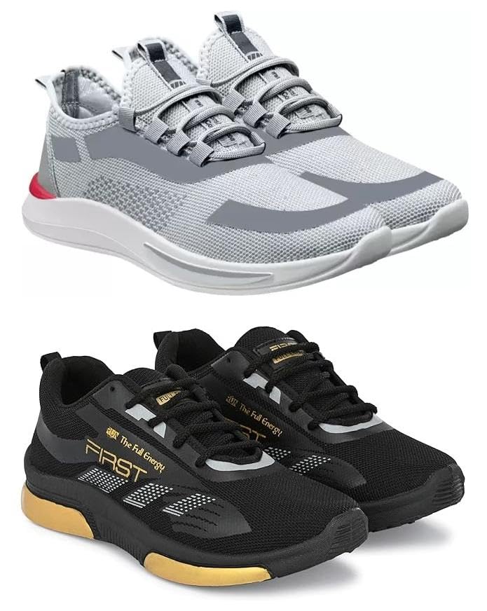 Exclusive Range of Stylish Sports Shoes for Men with Running Comfort (Pack of 2) Multi-image-48
