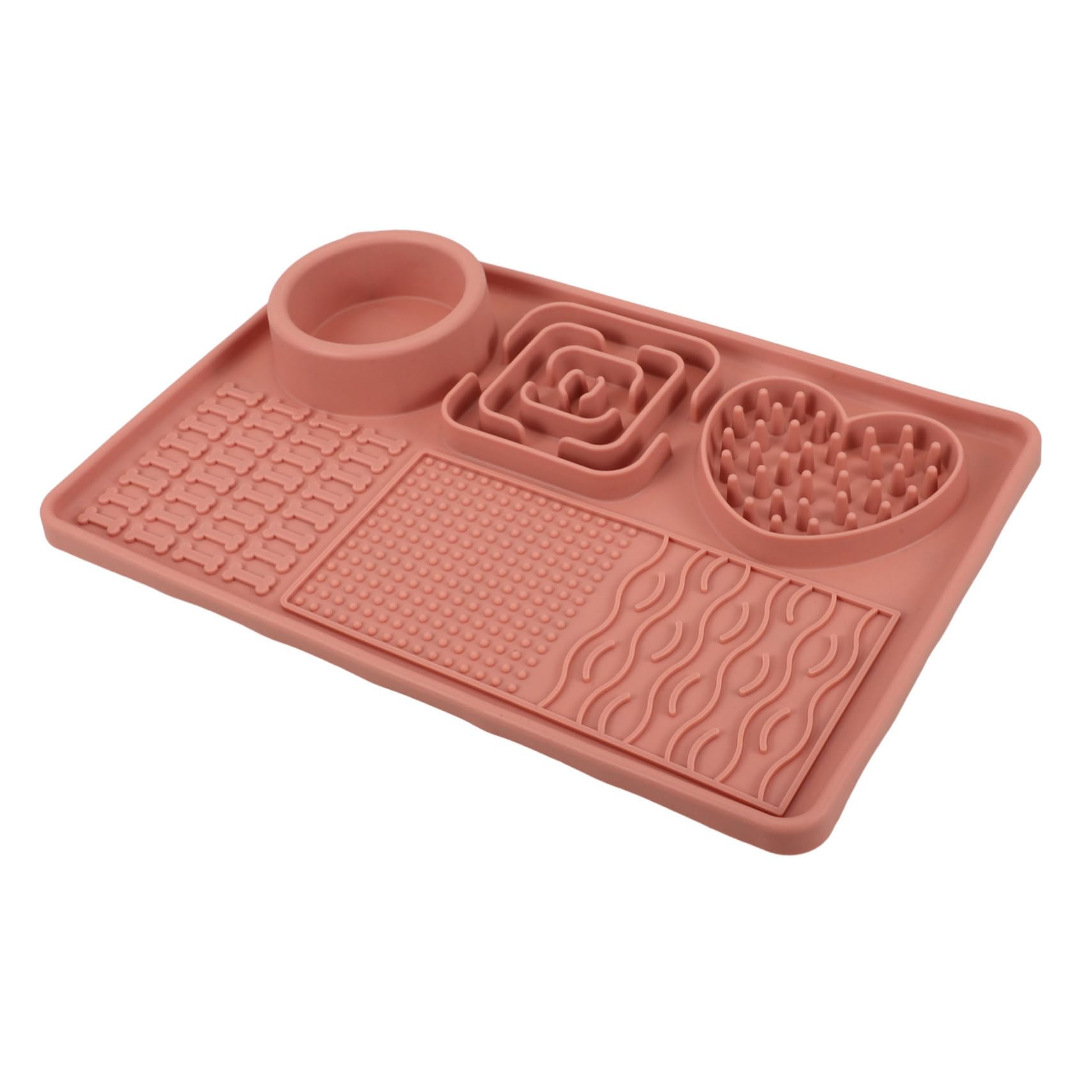 INOOMP 5stücke Hundeslow-futtermatte Saugnapf Langsame Fütterung Pad Für Haustiere Großes Rutschfestes Design Zur Langsamen Für Stressabbau Und Beschäftigung